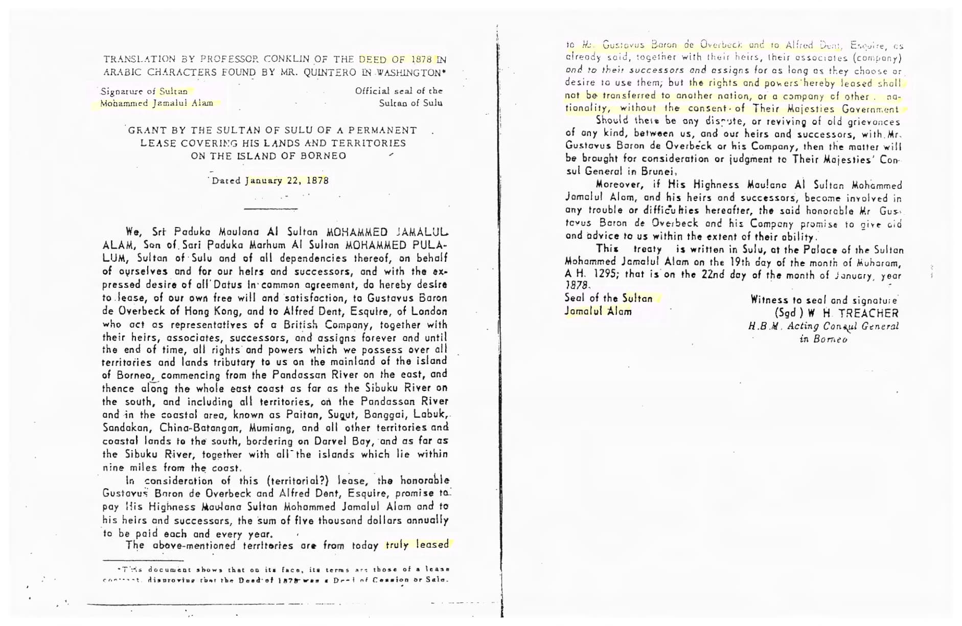 Translation attributed to Harold Conklin · Reagan Library enclosure