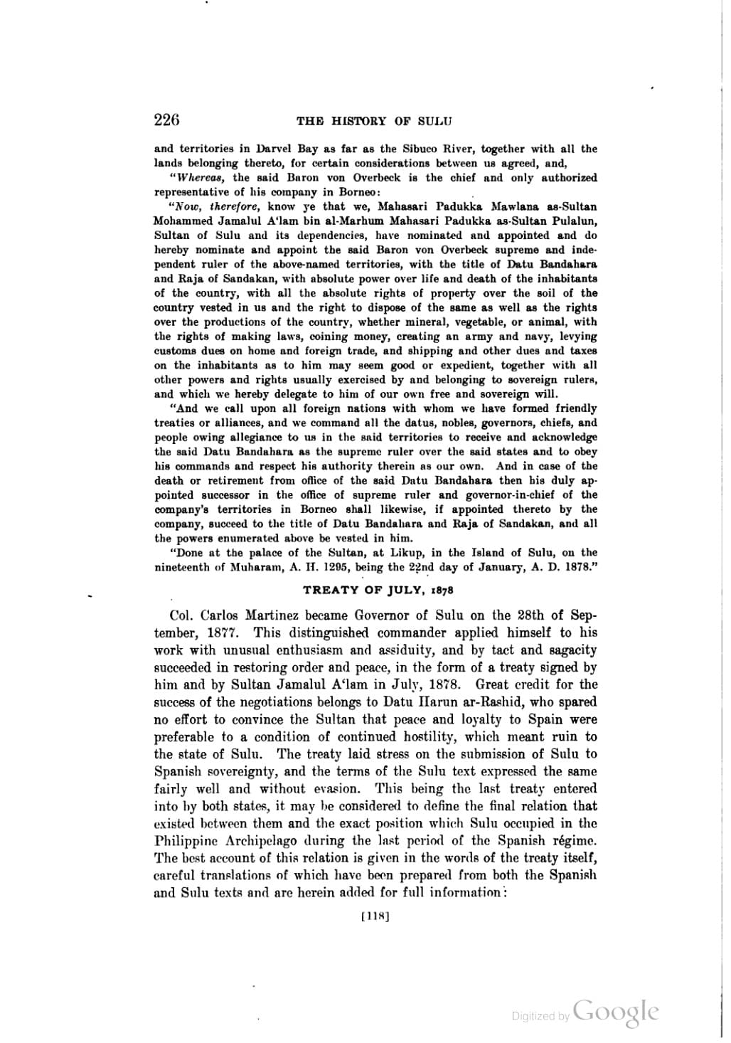 Saleeby, page 226: the English reprint of the Sultan’s commission to Overbeck